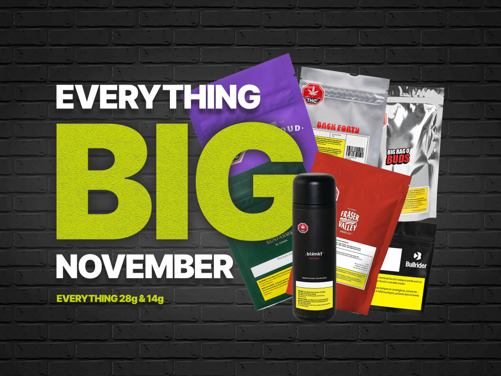 EVERYTHING BIG NOVEMBER | All 14g & 28g bags are ON-SALE | Garden City Cannabis Co. 