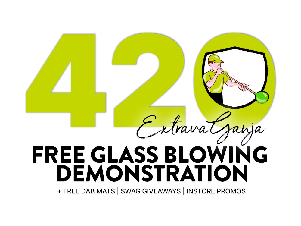 Free Glass Blowing Demo | Thursday April 20th at GCCC | 420 ExtravaGanja 
