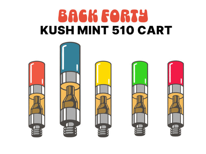 Back Forty Kush Mints 510 Carts Available at Garden City Cannabis Co