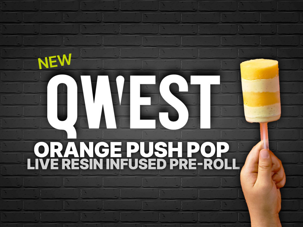QWEST Orange Push Pop Live Resin Pre-Roll | NEW PRODUCT | Garden City Cannabis Co. 