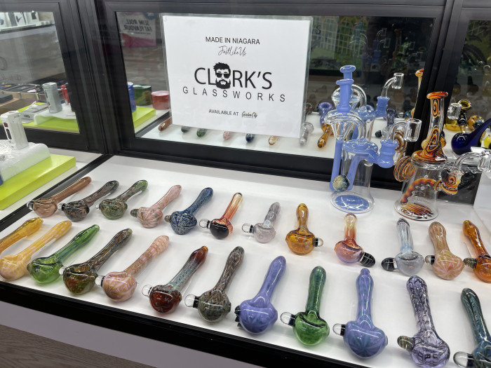 Hand-blown high quality Clarks Glassworks now available at Garden City Cannabis Co