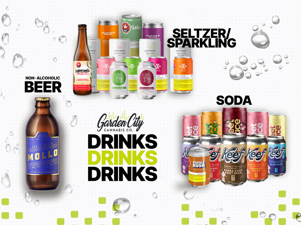 Infused Drink Options | Sparking & Beer | Garden City Cannabis Co.