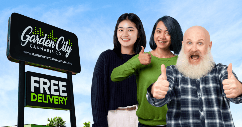 How to get FREE DELIVERY in Niagara at GARDEN CITY CANNABIS CO people